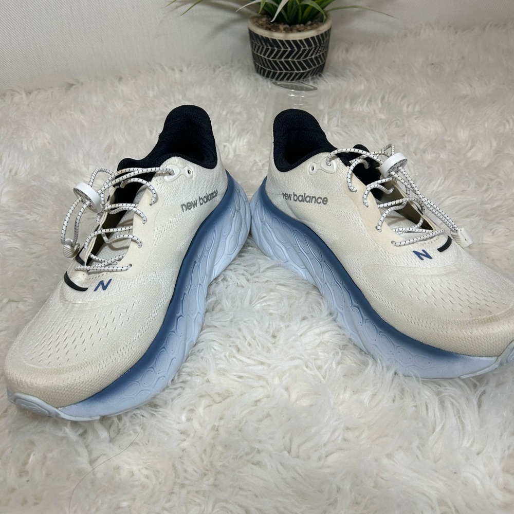 New Balance Men’s White & Blue Fresh Foam Athletic Sneakers - Picture 3 of 8